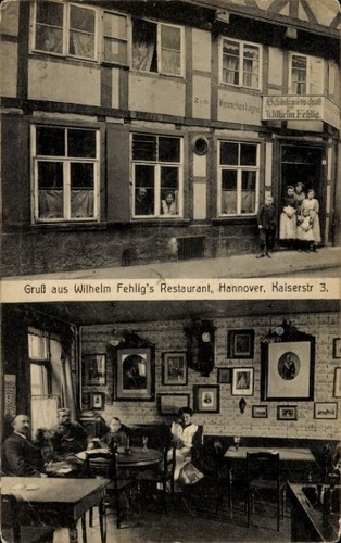 Hannover restaurant innen - ak, restaurant,