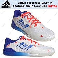 adidas Fevernova Court IN Footwear White Lucid Blue IG8766 Herren Gr.