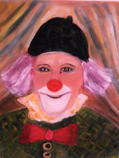 Acrylbild Gemälde Clown -