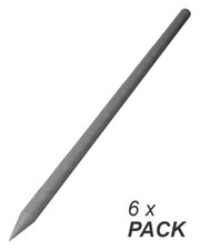 6x Recycling Zaunpfahl grau -