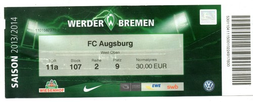 Ticket werder bremen fc - ticket,