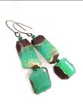 Chrysopras Ohrringe Edelstein