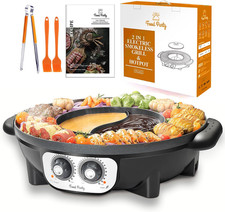 Food Party Hot Pot Und Tischgrill Elektrisch Hotpot Topf Elektrogrill 220V 2200W