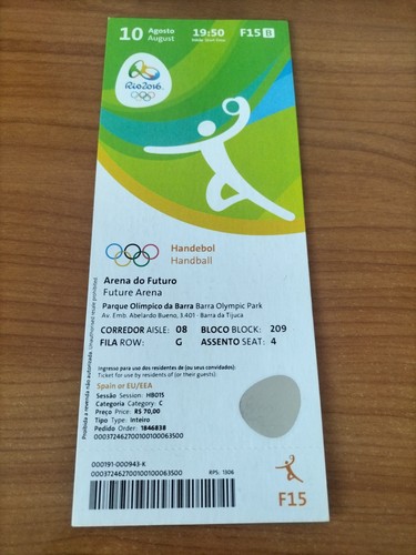 Used ticket olympic - used,
