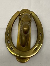 MESSING MASSIV TÜRKLOPFER PFERDEKOPF HUFEISEN LXT CM 15,5 X 8