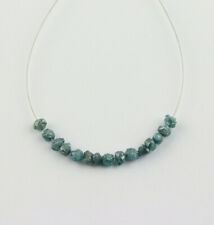 15 x Blau Rohdiamat gebohrt Roh Diamant 0.3 mm Loch ca. 3,5 karat / 2,5 bis 3 mm