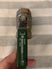 Giacomini Trinkwasser Kugelhahn DN25 R250W IG/IG 1" Messing CR Hebelgriff Grün