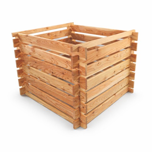 Holzkomposter aus lärchenholz - aus,