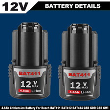 2X BAT411 Akku Für Bosch GBA