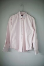 Umani Bluse 38 M Rosa gestreift weiß Pastell Baumwollbluse Hemd