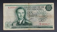 10 Francs Luxemburg / Luxembourg 20.03.1967  ( Dachbodenfund )