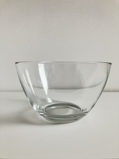 Große vintage Salatschüssel Schale aus Glas klassische Form 1980er Jahre
