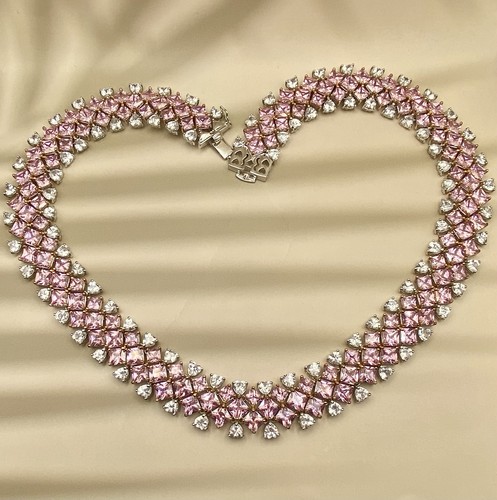 Neu diamonique collier rosa - neu,