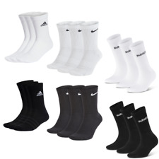 Sportsocken Nike adidas Socken Buddies schwarz/weiß 3/6/9/12/15/18 Paar Crew