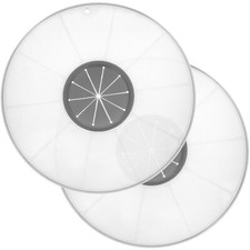 2x Universal Spritzschutzdeckel für Schüsseln, verhindert Spritzflecken