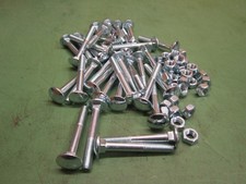 35 Schloss-Schrauben M8 x 60 m.Mutter DIN 603 Stahl vz. Neu9