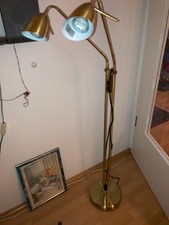 Messing Stehlampe 2armig