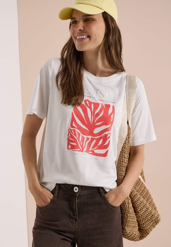 Cecil shirt mit rundhals - t-shirt,