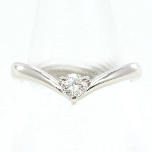 Pt900 platin ring - mit, diamant