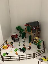 Playmobil 5961 Bauernhof Der Traktor Scheune Menschen Tiere Huhn mit Anleitung 
