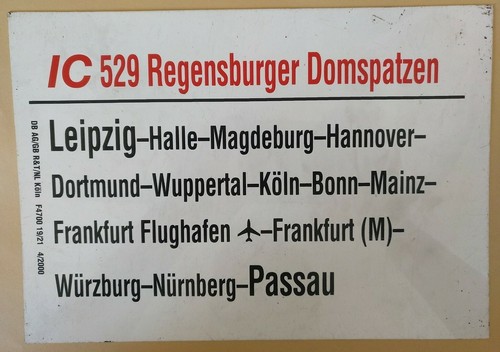 Zuglaufschild 21cm ic - 30*21cm,