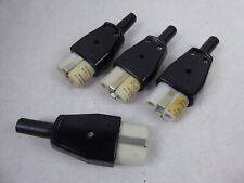 Bakelit Heißgerätestecker Stecker für Heißgeräte mit Kabeltülle NOS NEU