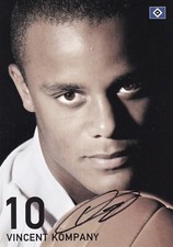 Vincent Kompany -  Hamburger SV  - Autogrammkarte - signiert -  !