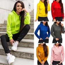 Kapuzenpullover Sweatshirt Hoodie Pullover Langarmshirt Unifarben BOLF Basic