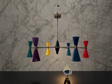 Italienischer Stilnovo Sputnik-Kronleuchter Mid-Century 6-armiger 12-flammige...