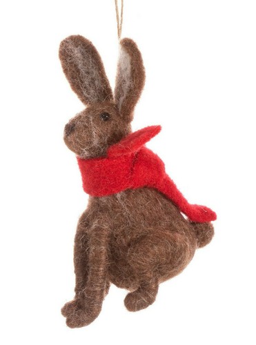 Anhänger filz hase schal - anhänger,