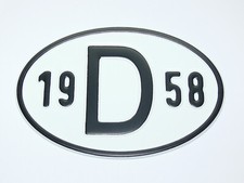 D-Schild 1958 Alu geprägt