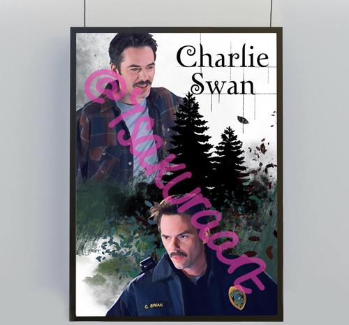 Charlie swan kunstdruck - swan,
