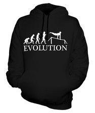 GYMNASTIK RECK SPANNRECK TURNER EVOLUTION DES MENSCHEN UNISEX KAPUZENPULLOVER