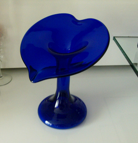 Blaue vase glasobjekt - vase,