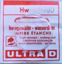 Uhrenglas HW Ultra D Flume  Sternkreuz hochgewölbt  (1 Stk freie Auswahl)