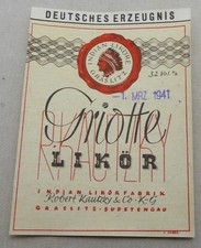 Etikett Label Griotte LIKÖR