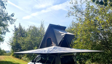 AluCab Dachzelt, Markise + Seitenwände, Seiteneinstieg überdacht, Solar