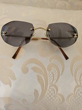 Chanel Original Brillenfassung in Gold mit Sonnenschutzgläsern - Stärke ca. -3,5