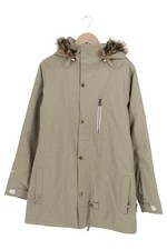 ARMADA Skijacke Damen 40/L Beige Outdoor Winterjacke Kapuze Fellbesatz