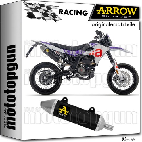 Auspuff race aluminium schwarz - auspuff,