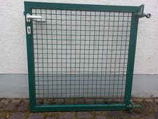 Wellengitter-Einzeltor, Zauntor, Gartentor, Metalltor, verzinkt, grün, 100x100