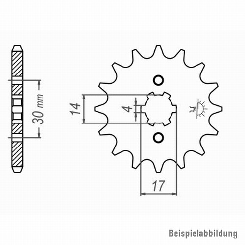 Ritzel vorne zähne honda - ritzel, 14