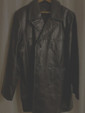 Schwarze Lederjacke Trapper zweireihig geknöpft  XXL