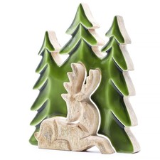 Holzdeko hirsch wald - "hirsch, wald"