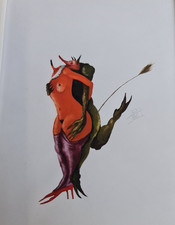 Aquarell signiert  " Jadwiga Ocrassa "