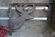Rustikaler Hirsch Regalträger