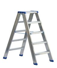 Stufenstehleiter 2x5 Stufen  von Ernst S120005 Profi Qualität 4-fach verschweißt