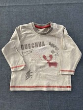Quechua - Langarmshirt Beige + Rot (Gr. 74-80)