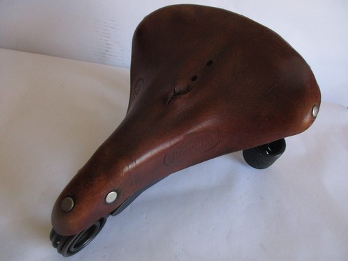 Vintage leder fahrradsattel - vintage,