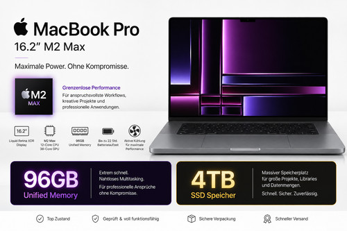 Apple macbook pro m2 max - pro, 16.2"